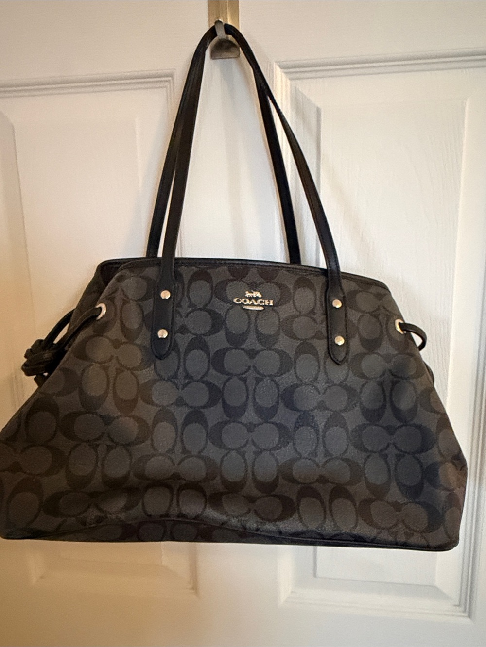 Coach Black Canvas Shoulder Bag